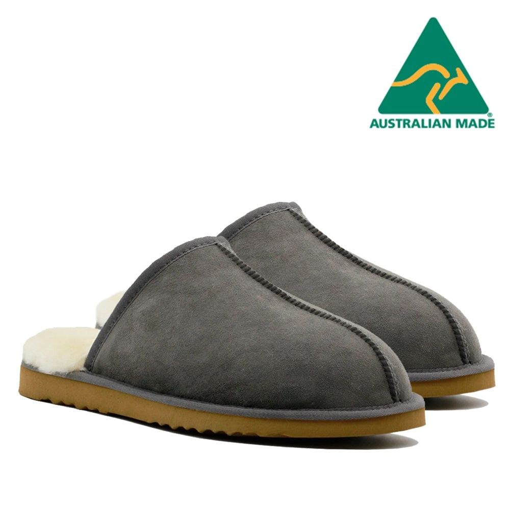 Waratah UGG® Australian Made Premium Sheepskin Mens Scuff - Grey