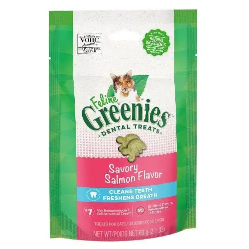 GREENIES Feline Dental Treats Salmon Flavour For Cats 60 Gm 10 Pack