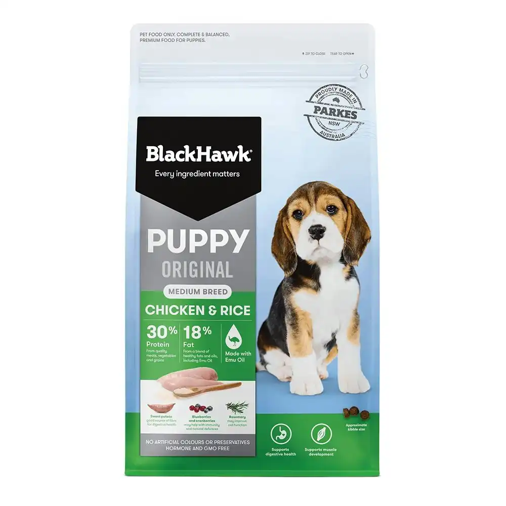 BlackHawk Puppy Medium Breed Original Chicken And Rice Dry Dog Food 20 Kg