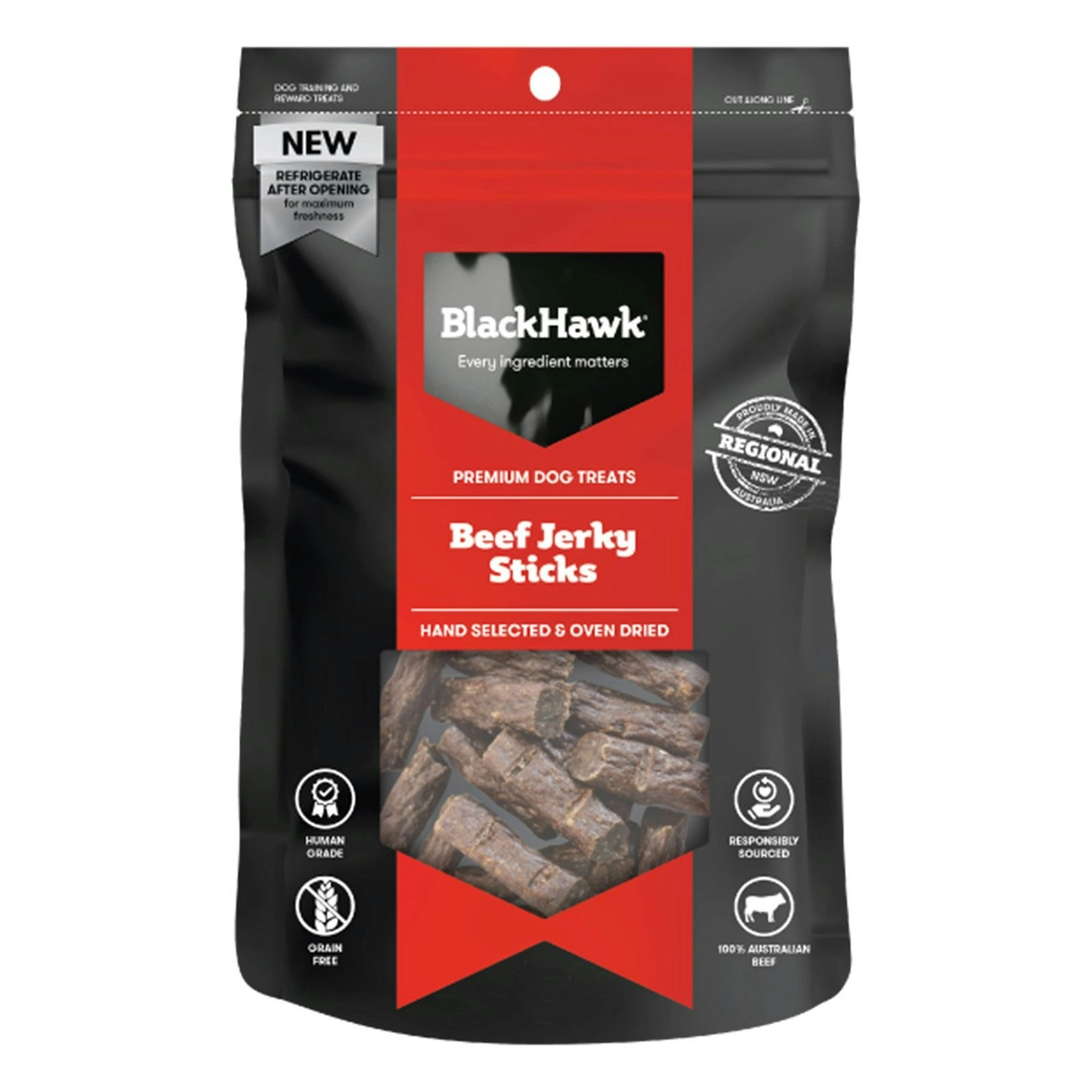 Black Hawk Beef Jerky Sticks Treats For Dogs 100 Gm