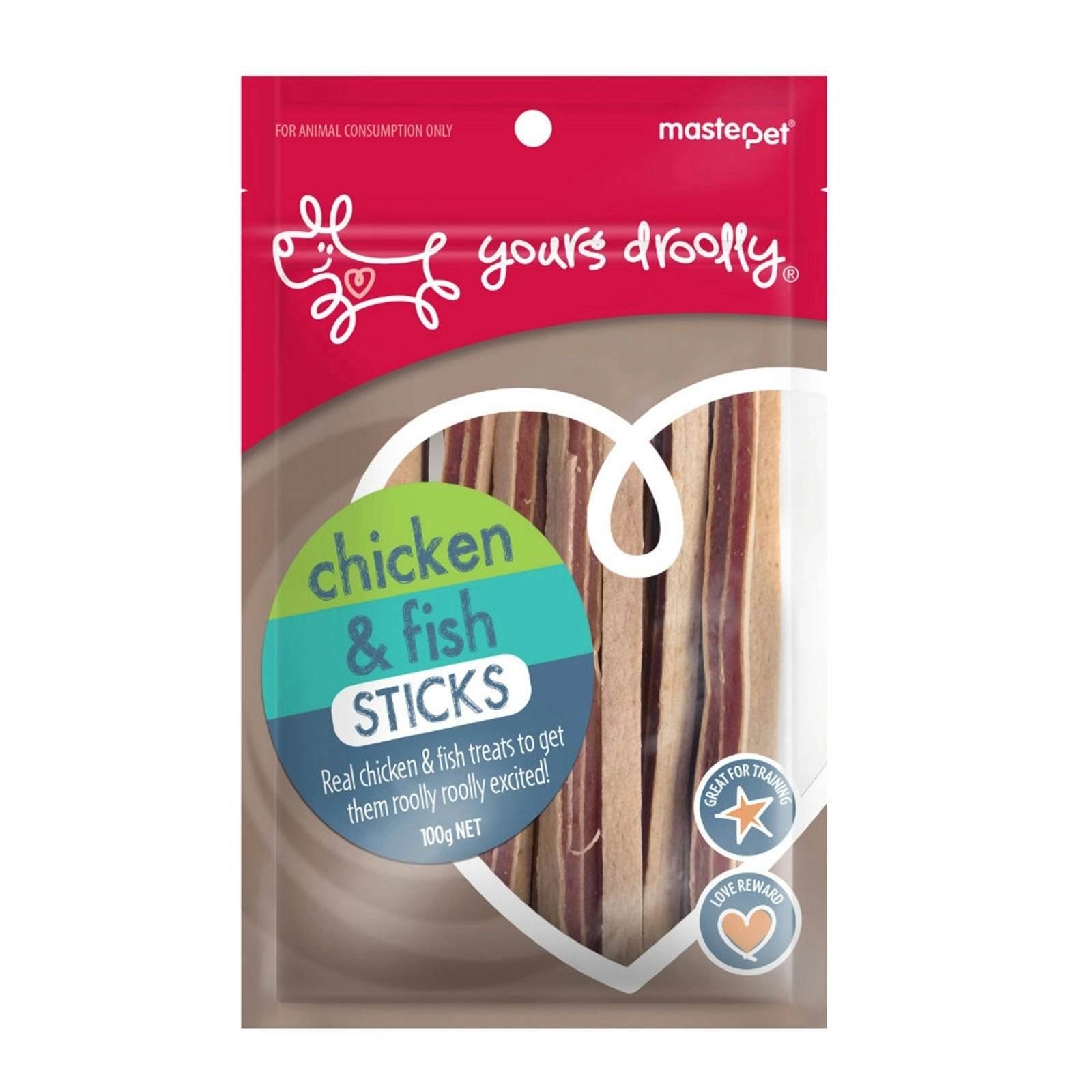 Yours Droolly Chicken and Fish Sticks Dog Treats 100 Gm 5 Packs