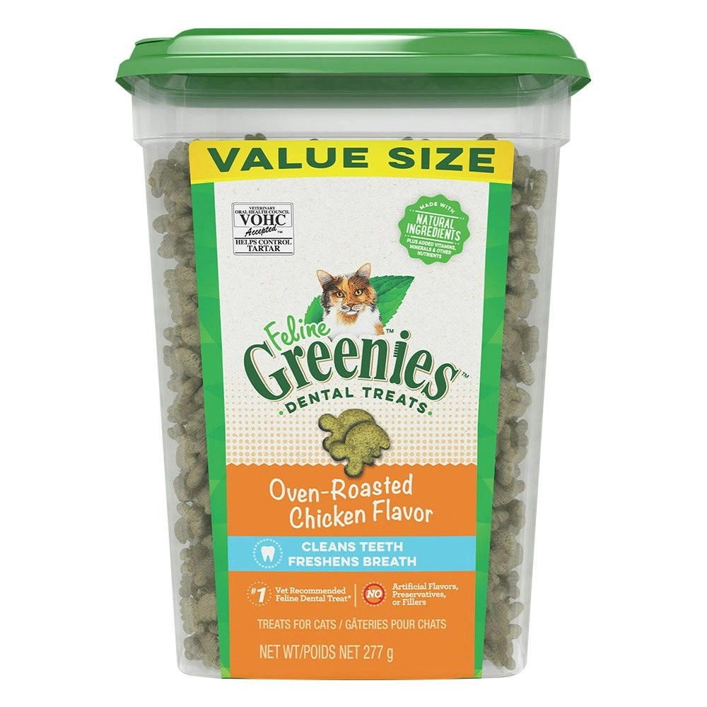 GREENIES Feline Dental Treats Roasted Chicken Flavour For Cats 277 GM