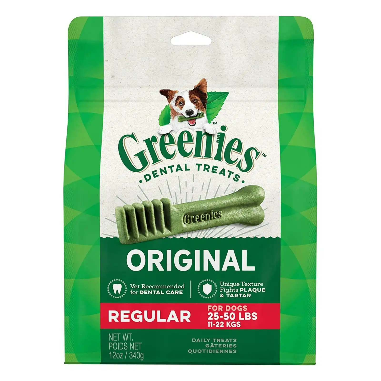 GREENIES Original Dental Treats Regular for Dogs 11 to 22 Kg 510 Gms