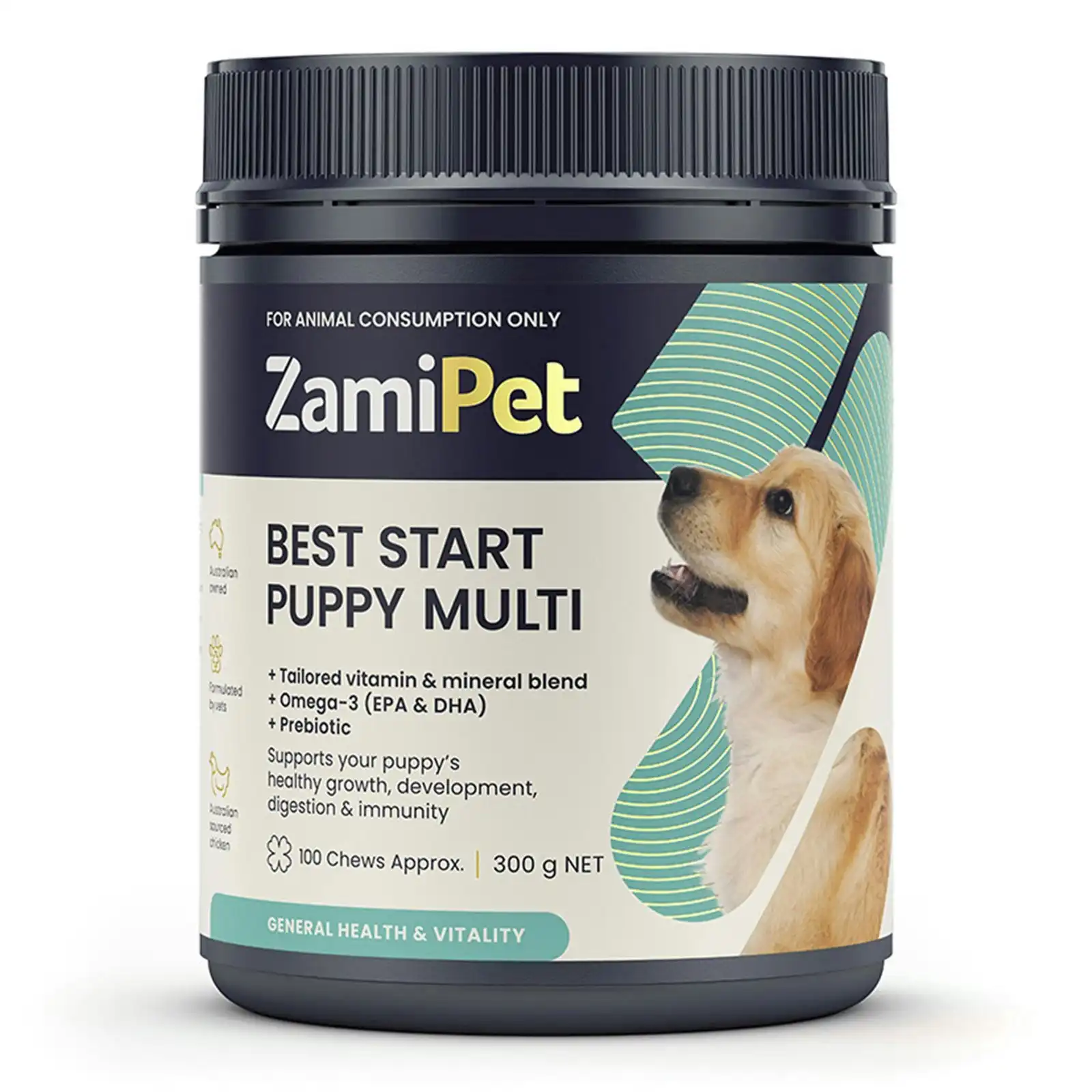 ZamiPet Best Start Puppy Multi Vitamin Dog Chews 300 GM 100 Chews