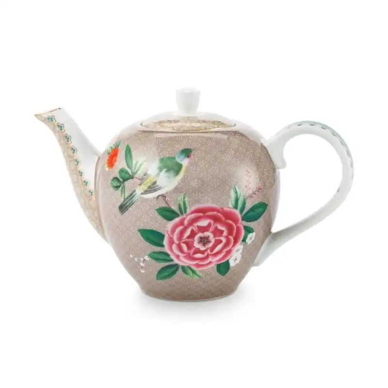 PIP Studio Blushing Birds Porcelain Khaki 750ml Tea Pot