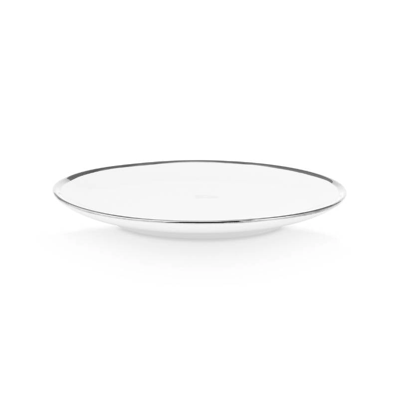 VTWonen White Silver 25.5cm Porcelain Plate