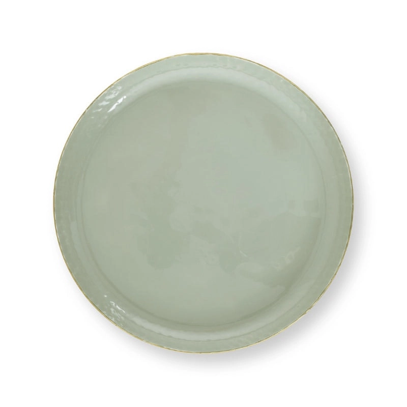 PIP Studio Enamelled Light Green Round Tray