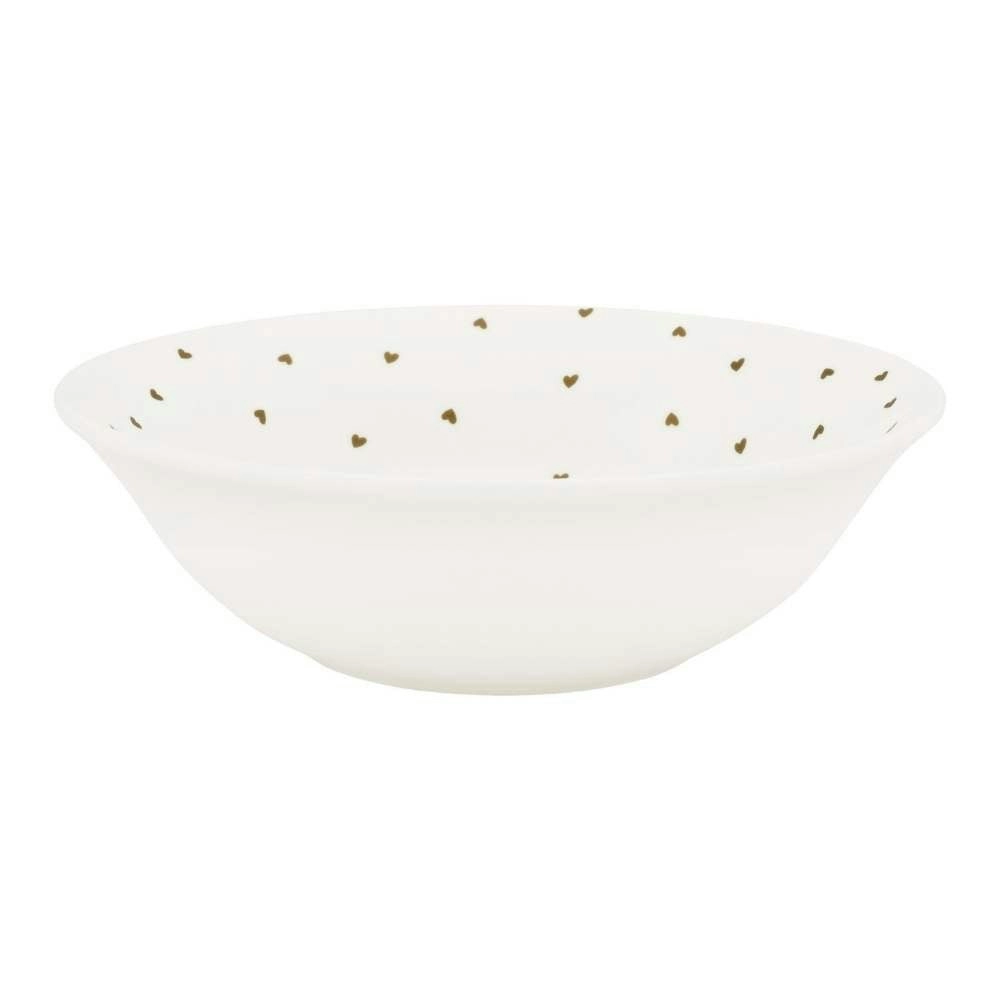 VTWonen White Golden Hearts 15cm Bowl