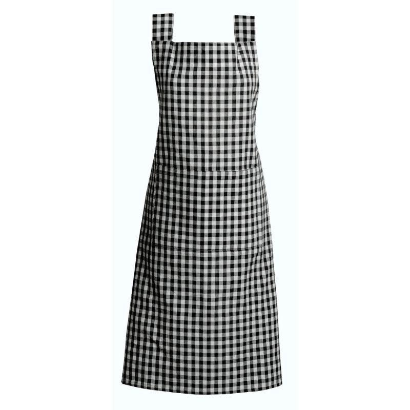 Rans Gingham Black Apron