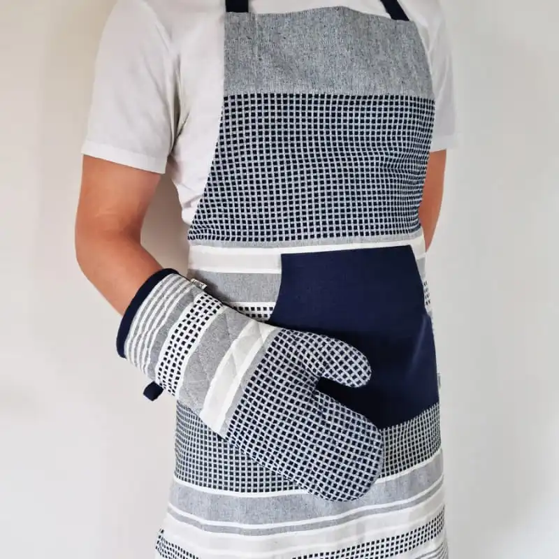 J.Elliot Patrick Navy and Grey Apron