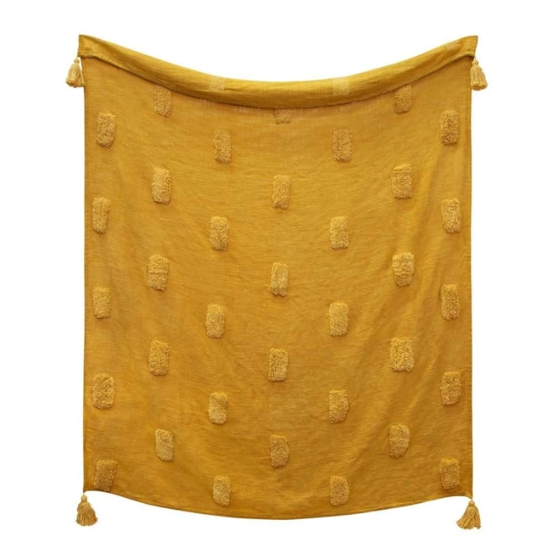 J. Elliot Quinn Textured Ochre and Jojoba Throw