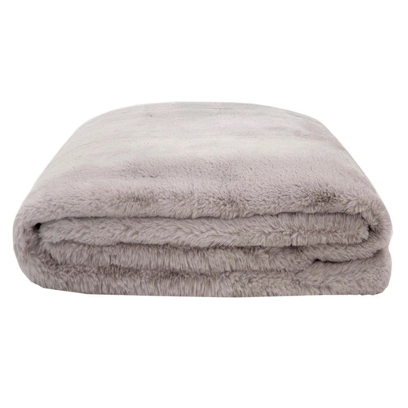 Bambury Frida Faux Fur Dove Throw