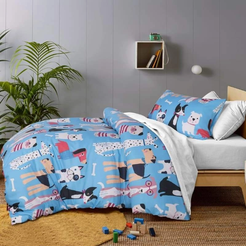 Happy Kids Puppy Club Glow in the Dark Quilt Cover Set