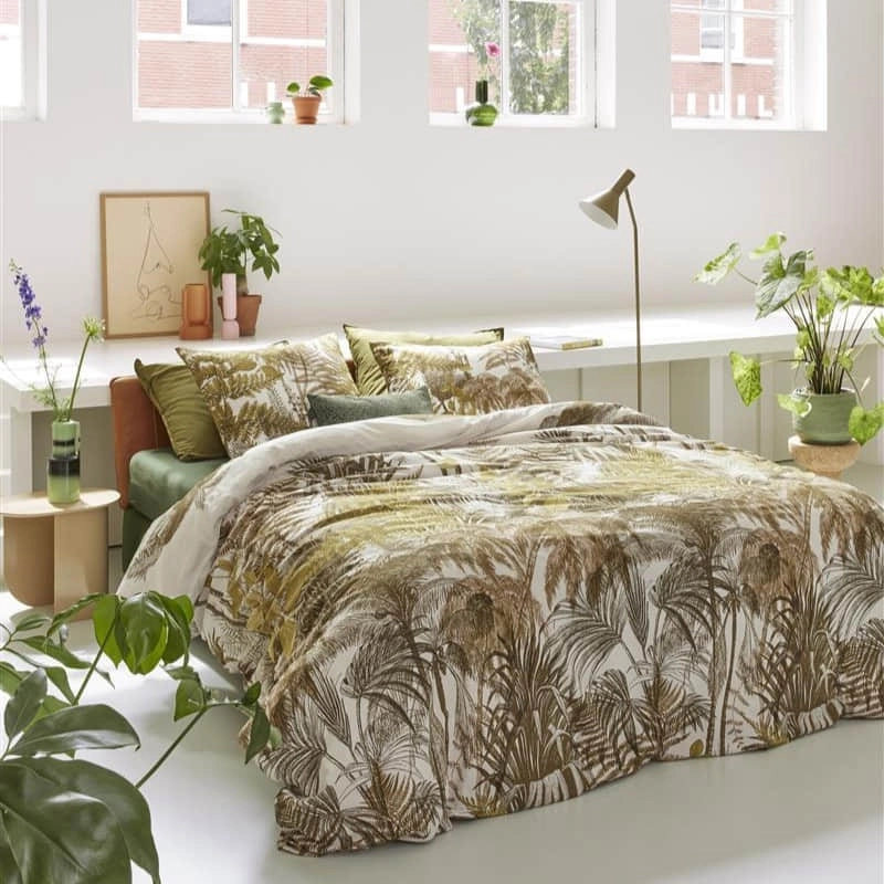 Bedding House Caribe Cotton Ochre Quilt Cover Set