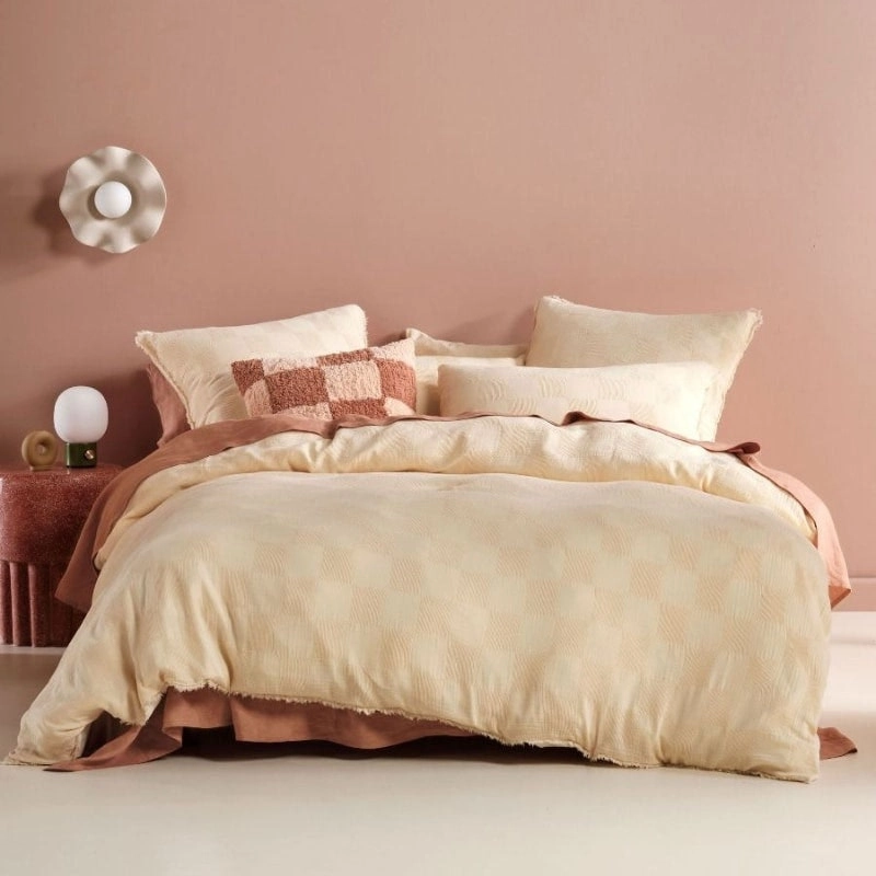 Linen House Capri Pale Peach Quilt Cover Set