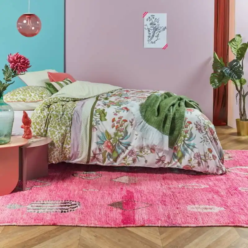 Oilily Line Flower Cotton Sateen Multi Quilt Cover Set