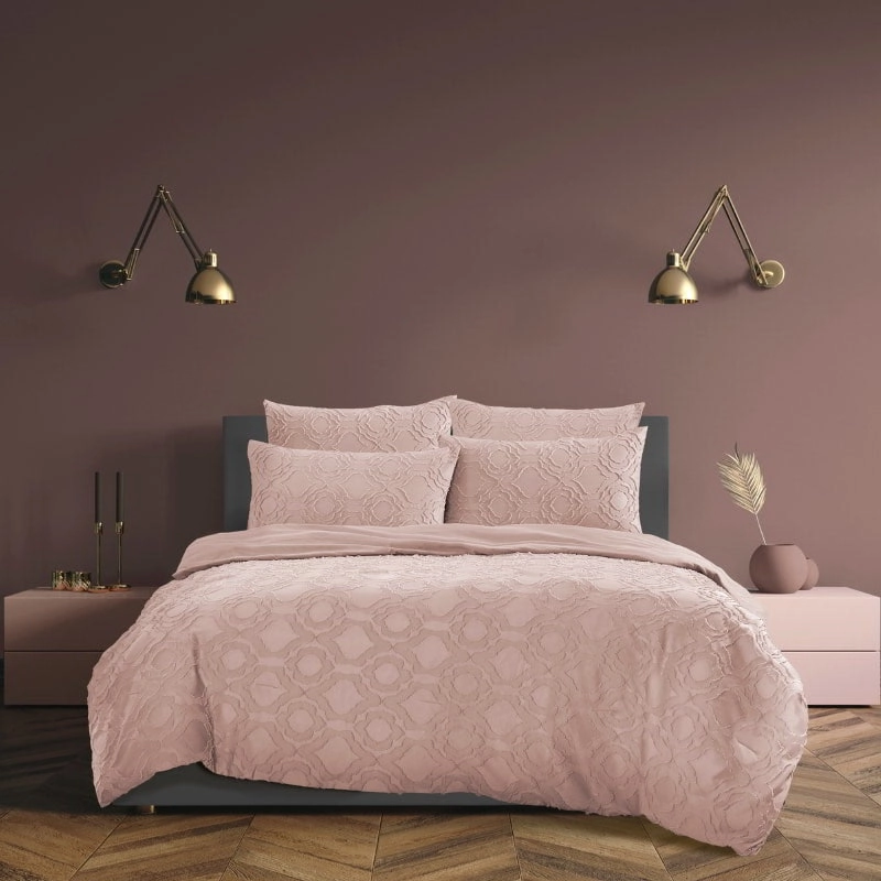 Ardor Boudoir Millicent Peach 5 Piece Comforter Set