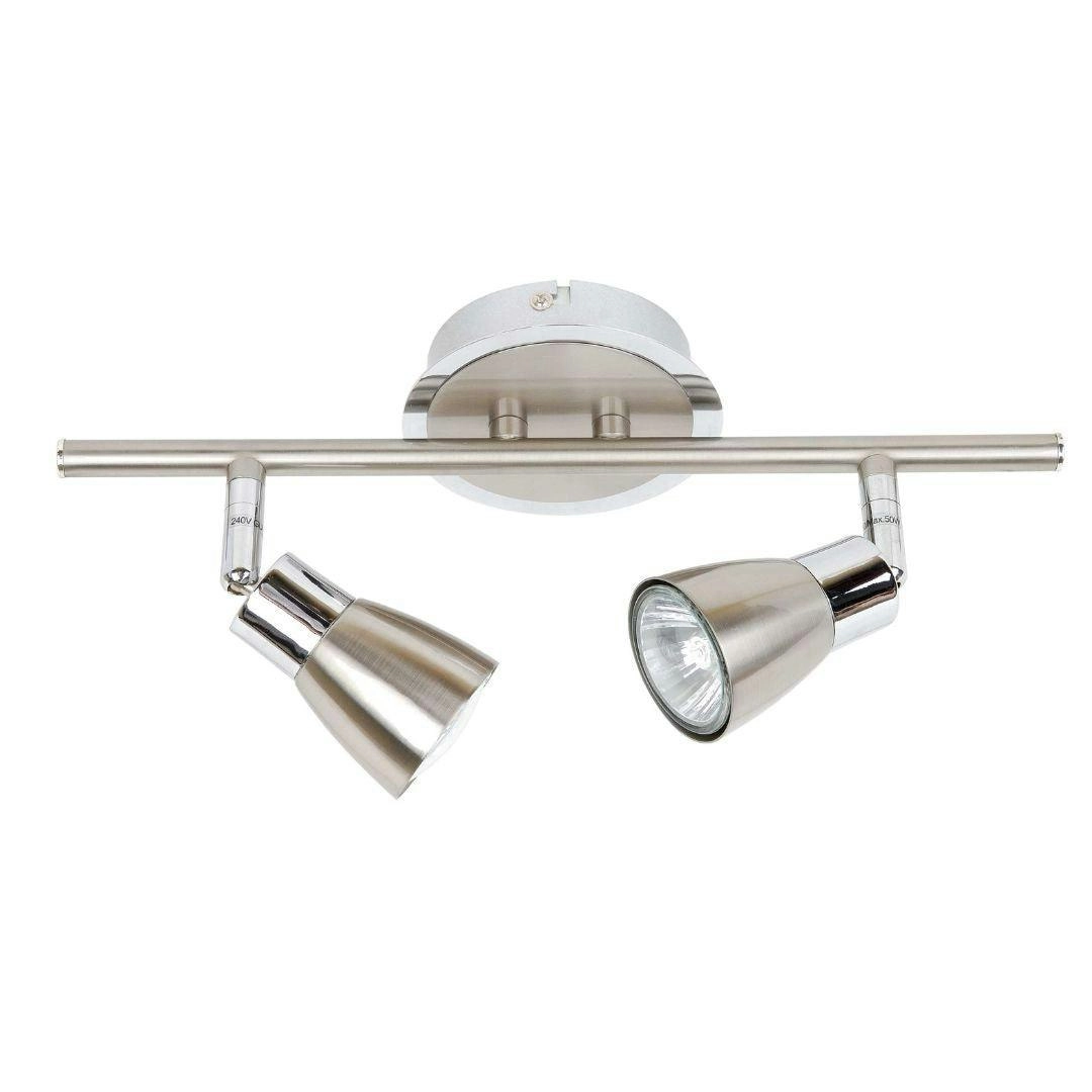 KELSO  2 Light Bar Brushed Chrome Spotlight