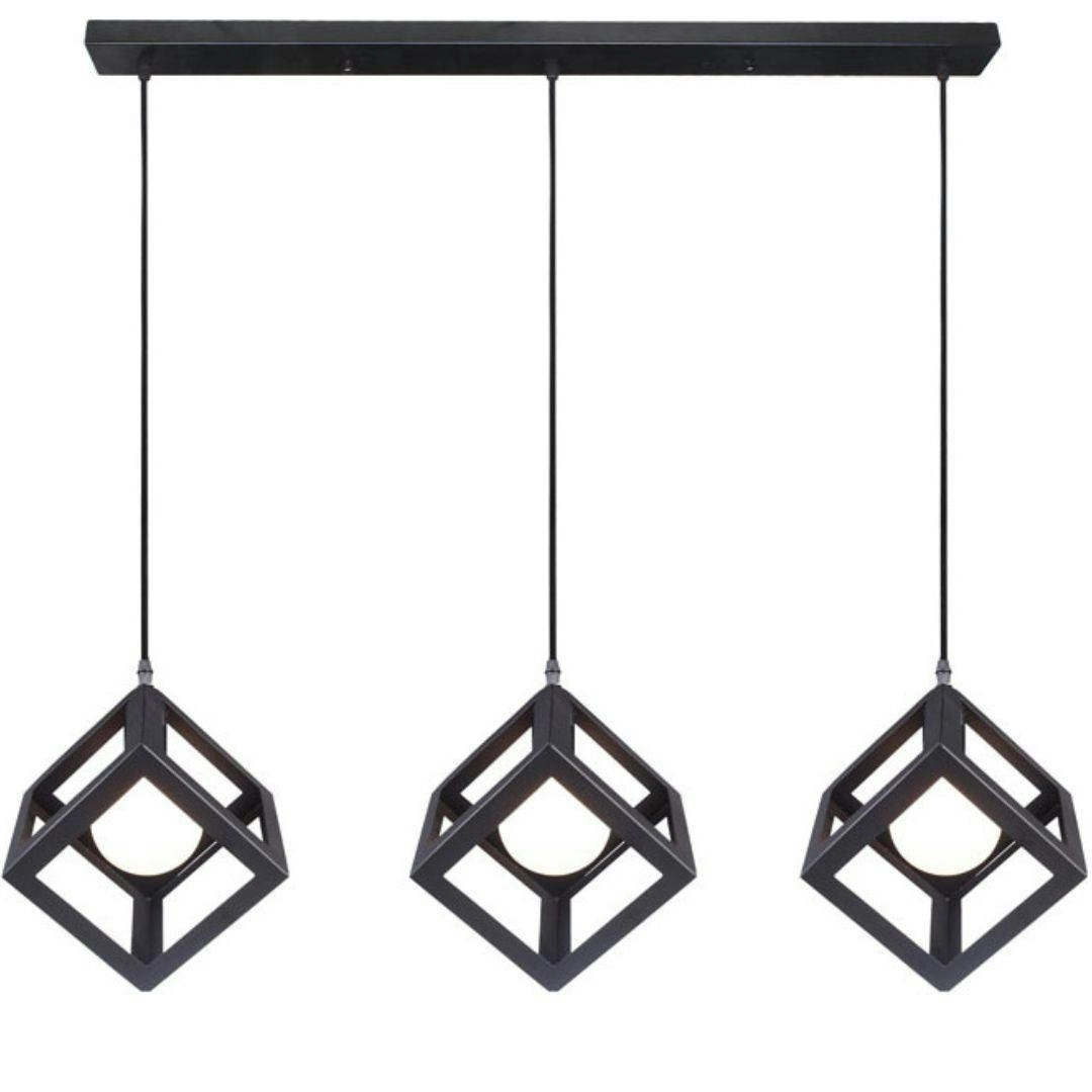 RUBIX - Vintage Cube Pendant - 3 Light Pendant