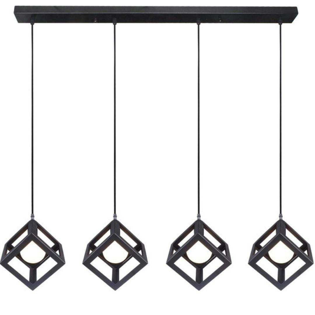 RUBIX - Vintage Cube Pendant - 4 Light Pendant