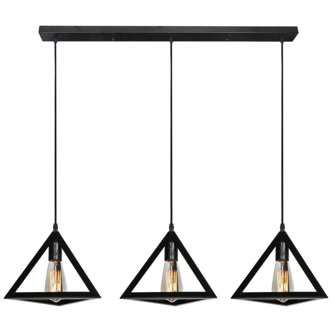 EQUATOR - Vintage Triangle Pendant - EQUATOR - 3 Light Pendant