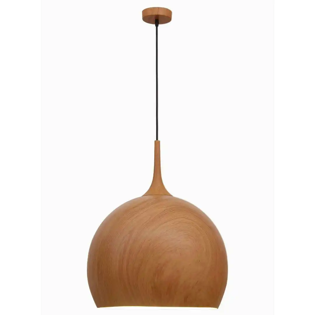 LOMAX - Modern Pendant Light - Small Oak Pendant