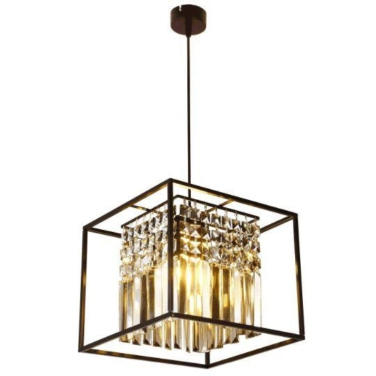 Tael Crystal Pendants -  Matt Black - 1 Light - Medium