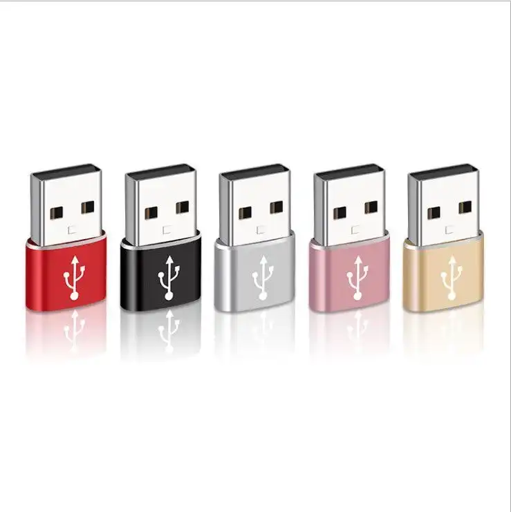 USB Type C Female to USB Type A Male 2.0 Adapter Convertor Connector - 5 Colours