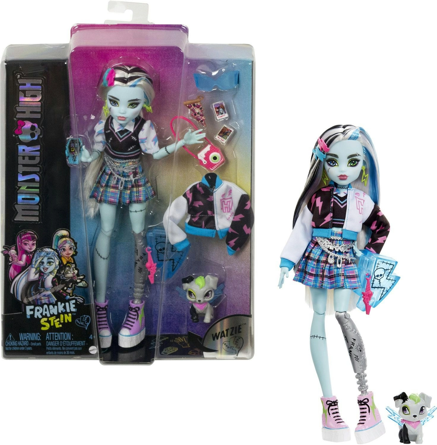 Monster High Frankie Stein Doll With Pet And Accessories