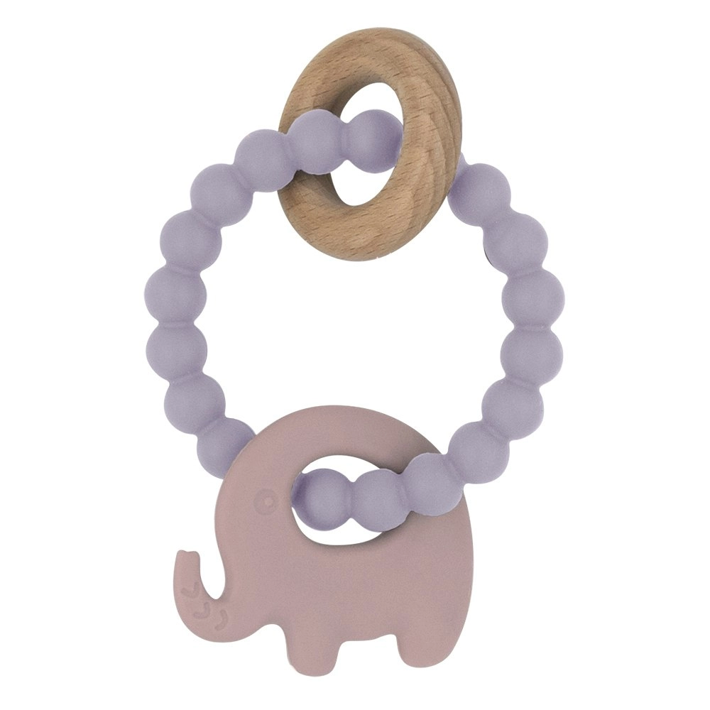 Playground Silicone Elephant Teether - Lilac