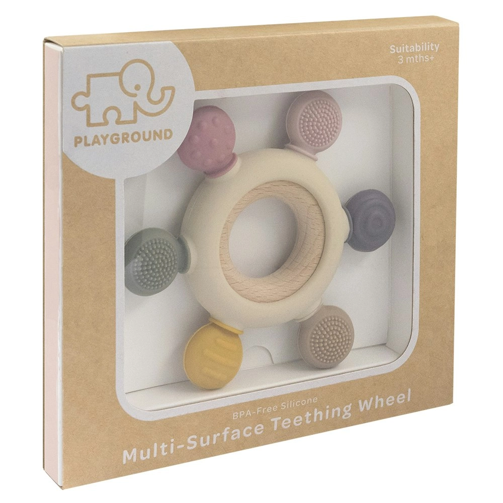 Playground Multi-Surface Teething Wheel - Rose