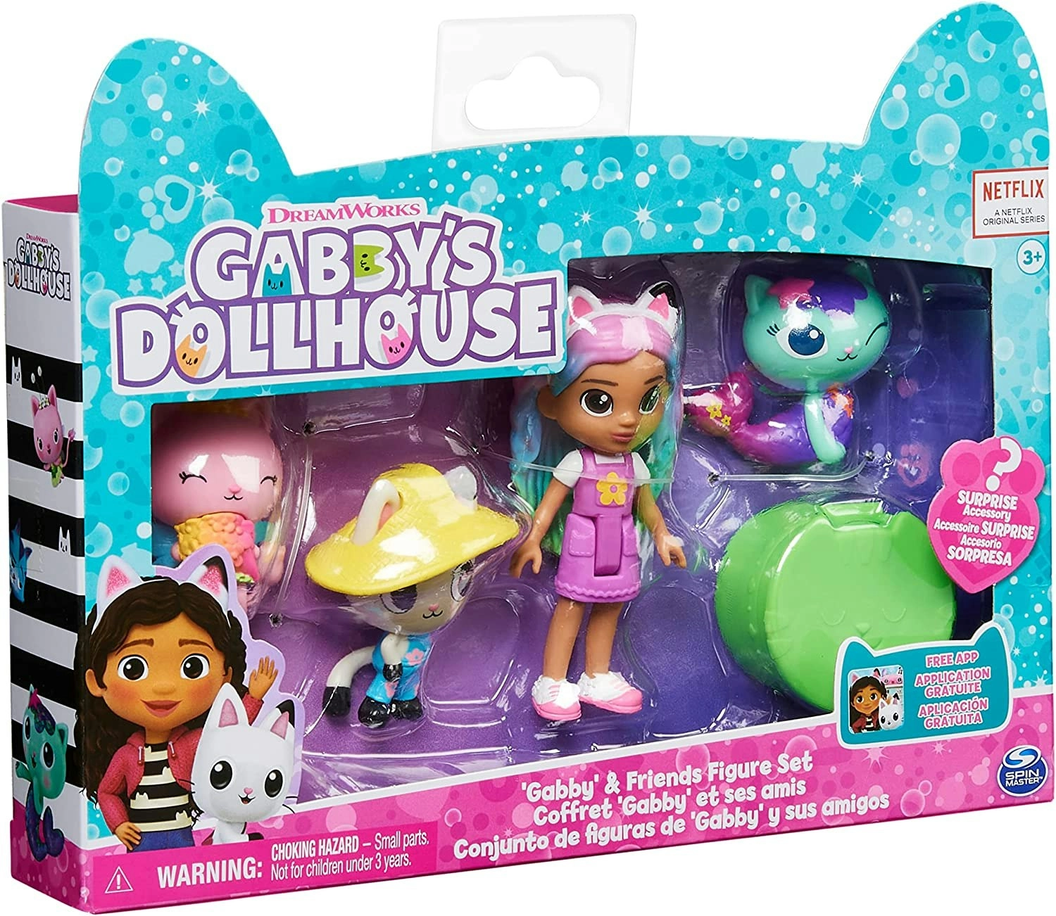 Gabby's Dollhouse: Gabby and Friends Figure Set with Rainbow Doll