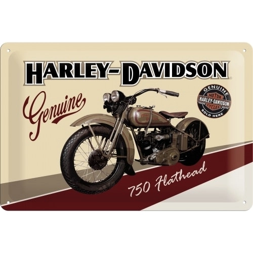 Nostalgic Art 20x30cm Medium Metal Wall Hanging Sign Harley Flathead Home Decor