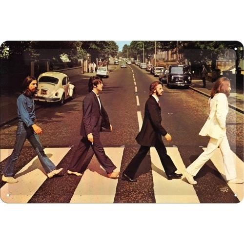 Nostalgic Art 20x30cm Medium Metal Wall Hanging Sign Beatles Abbey Road Decor