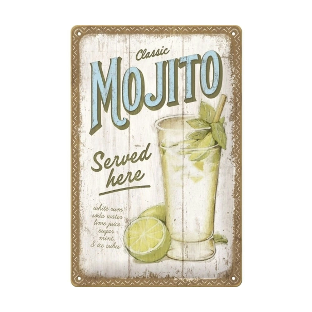 Nostalgic-Art 20x30cm Metal Sign Mojito Served Here Medium Home/Office Decor