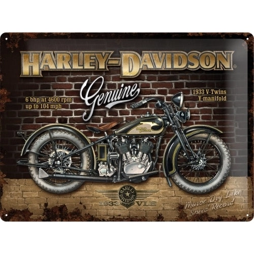 Nostalgic Art Harley-Davidson Brick Wall 30x40cm Large Metal Tin Sign Wall Decor