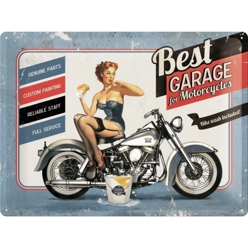 Nostalgic Art Best Garage 30x40cm Large Metal Tin Sign Home Wall Hanging Decor