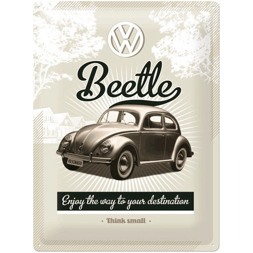 Nostalgic Art Beetle 30x40cm Large Metal Tin Sign Home/Garage Wall Hanging Decor