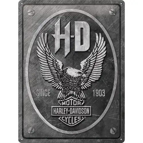 Nostalgic Art Harley-Davidson Metal Eagle 30x40cm Large Metal Sign Wall Decor