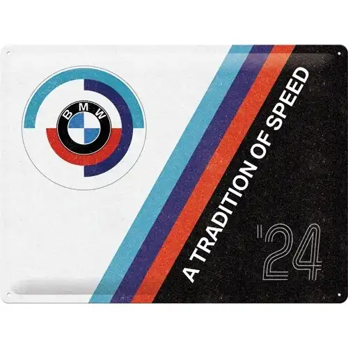 Nostalgic Art BMW Tradition of Speed 30x40cm Large Metal Sign Home Wall Decor
