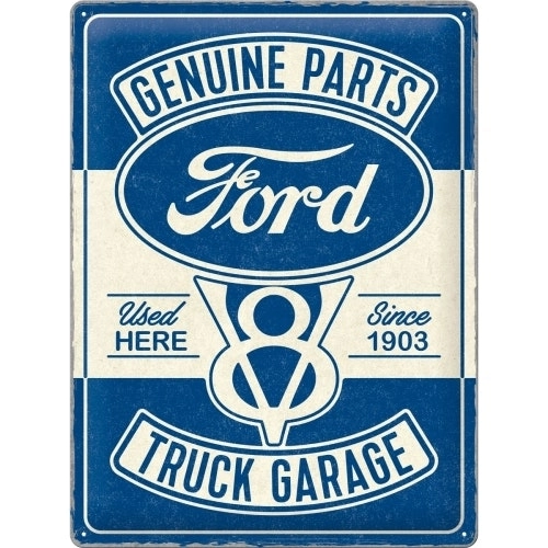 Nostalgic Art Ford V8 Truck Garage Special Edition 30x40cm Large Metal Tin Sign