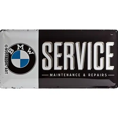 Nostalgic Art BMW Service 25x50cm Metal Long Sign Home/Garage/Office Wall Decor