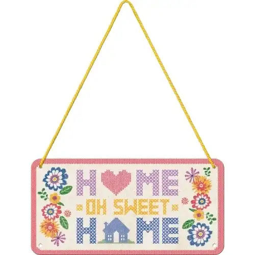 Nostalgic Art Metal 10x20cm Wall Hanging SignHome Sweet Home  Home/Office Decor