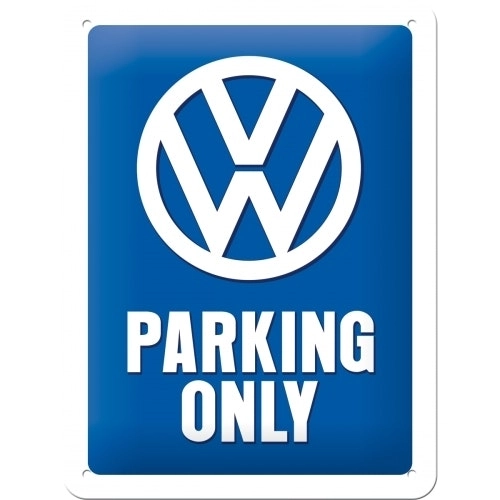 Nostalgic Art 15x20cm Small Wall Hanging Metal Sign Vw Parking Only Home Decor