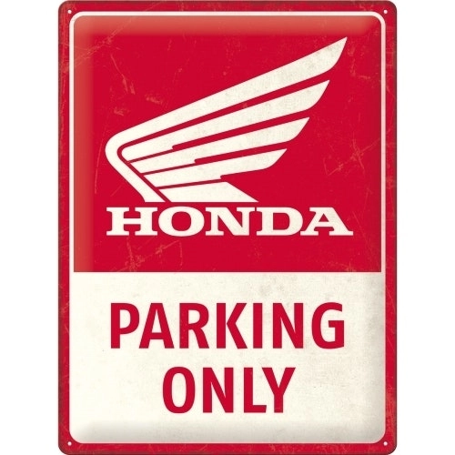 Nostalgic Art Large Sign 30x40cm Metal Wall Hanging Decor Honda MC Parking Only