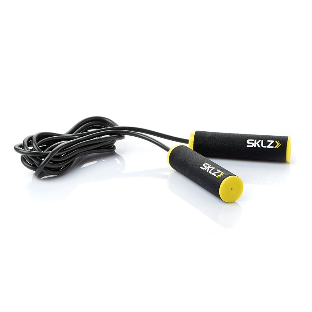 SKLZ 143in Adjustable Padded Grip Jump Skipping Rope Endurance Gym Training BLK