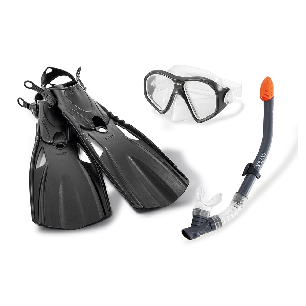 Intex Aqua Flow Sport Reef Rider Set Snorkel/Goggles/Swimming Fin 14y+ Black