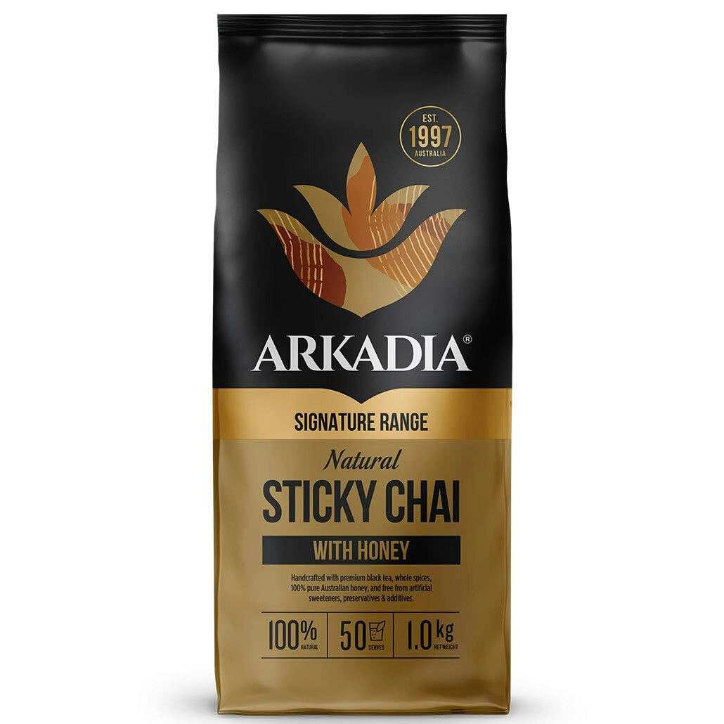 Arkadia 1kg Handcrafted Sticky Chai Loose Leaf Honey Blend Black Tea Hot Drink