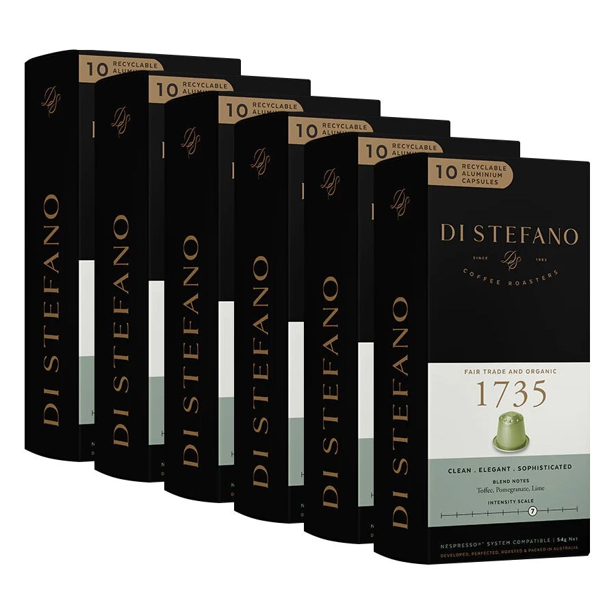 60pc Di Stefano 54g Medium Coffee Capsules/Pods 1735 Blend f/Nespresso Machine