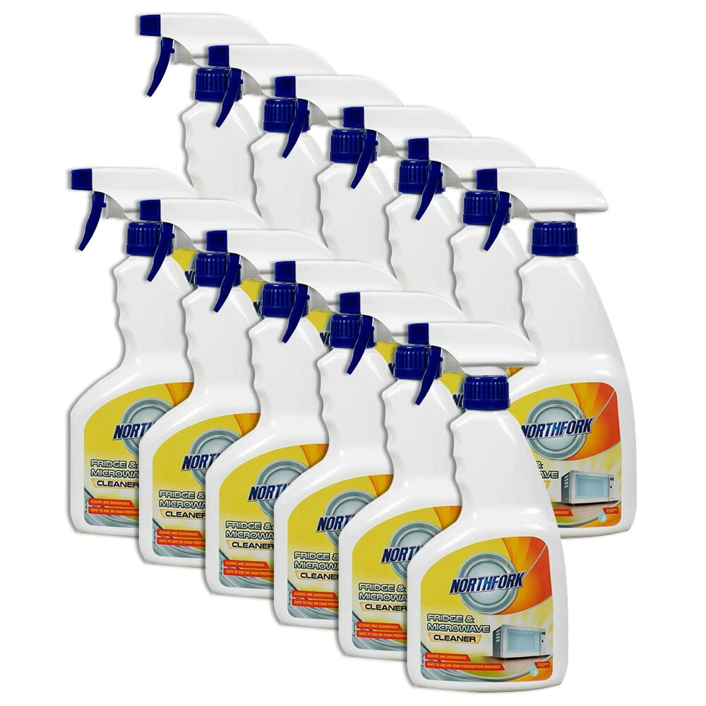 12PK Northfork 750ml Liquid Spray Fridge & Microwave Cleaner Dirt/Stain Remover